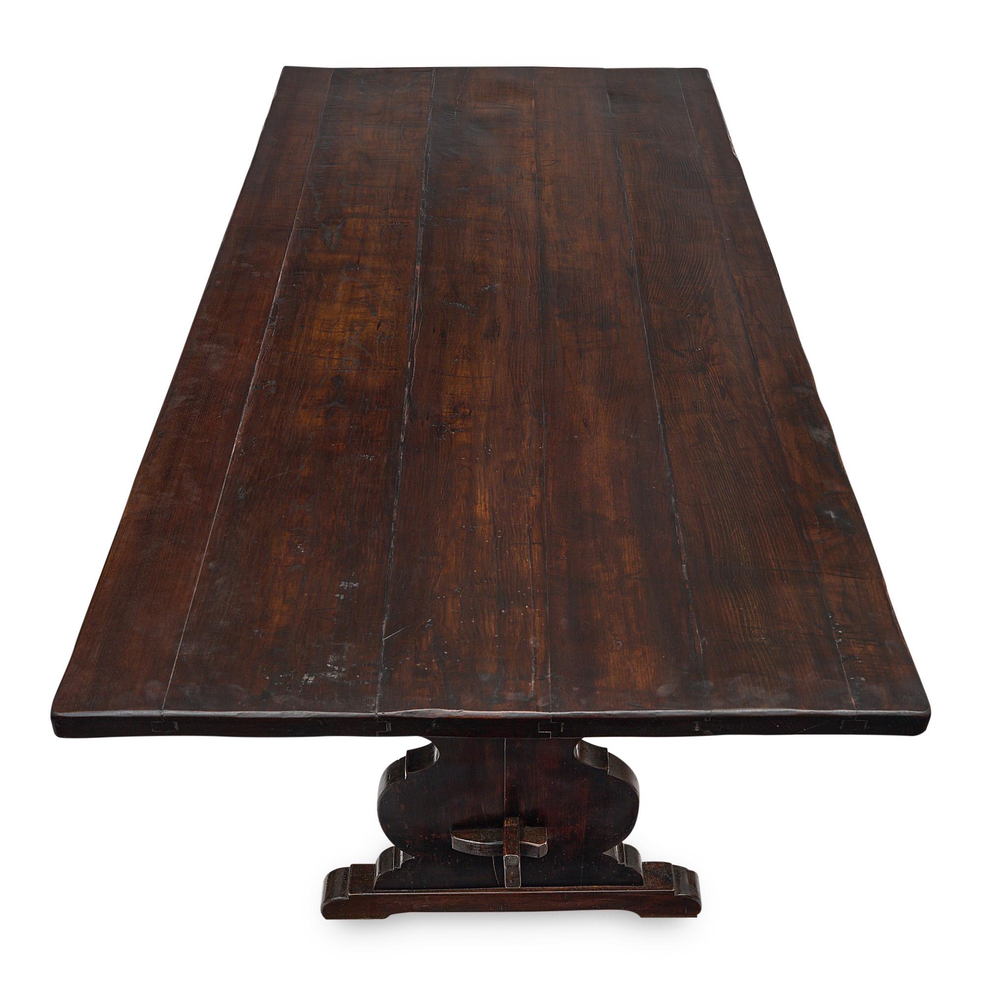 French Antique Monastery Table with Benches 6