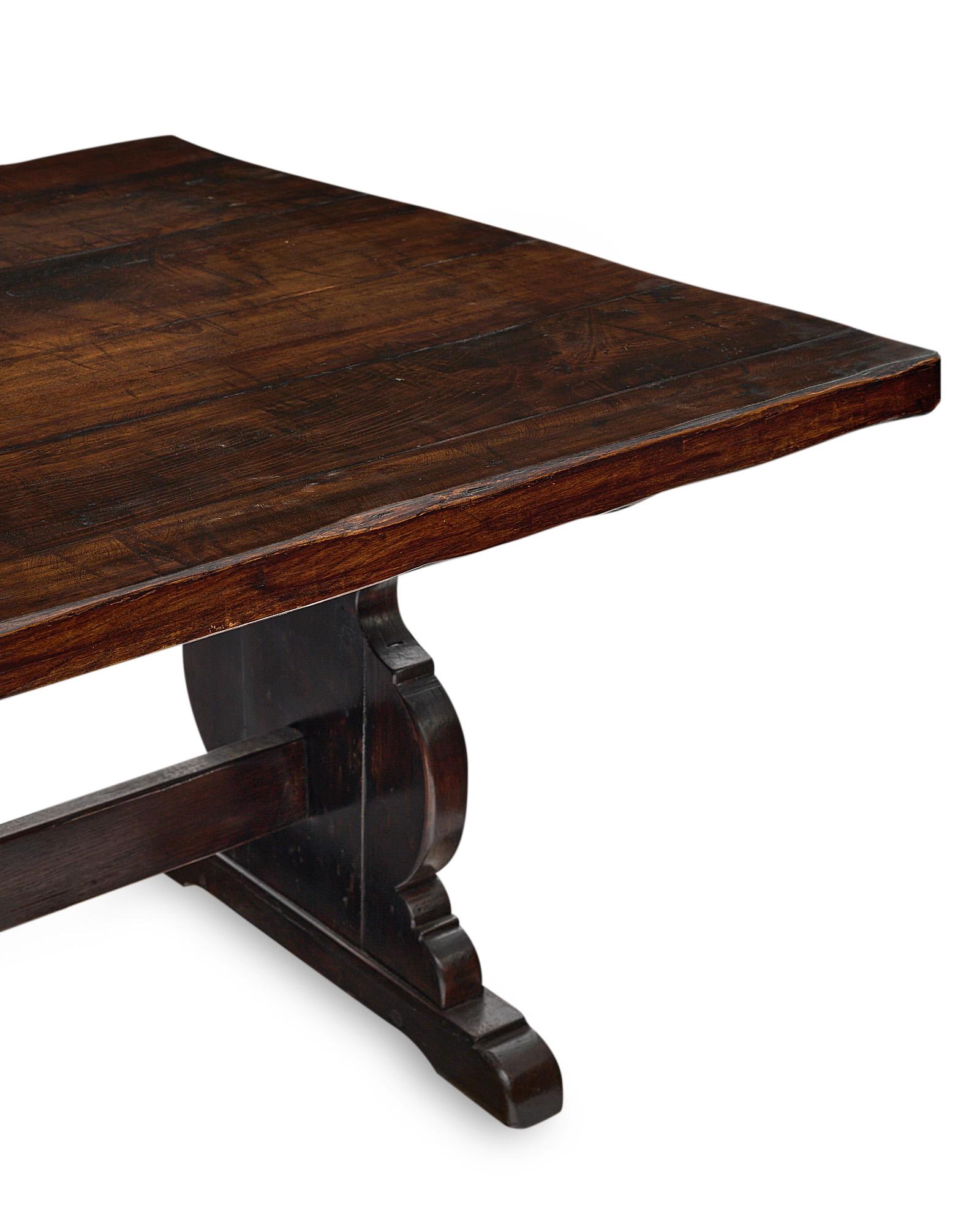French Antique Monastery Table with Benches 3