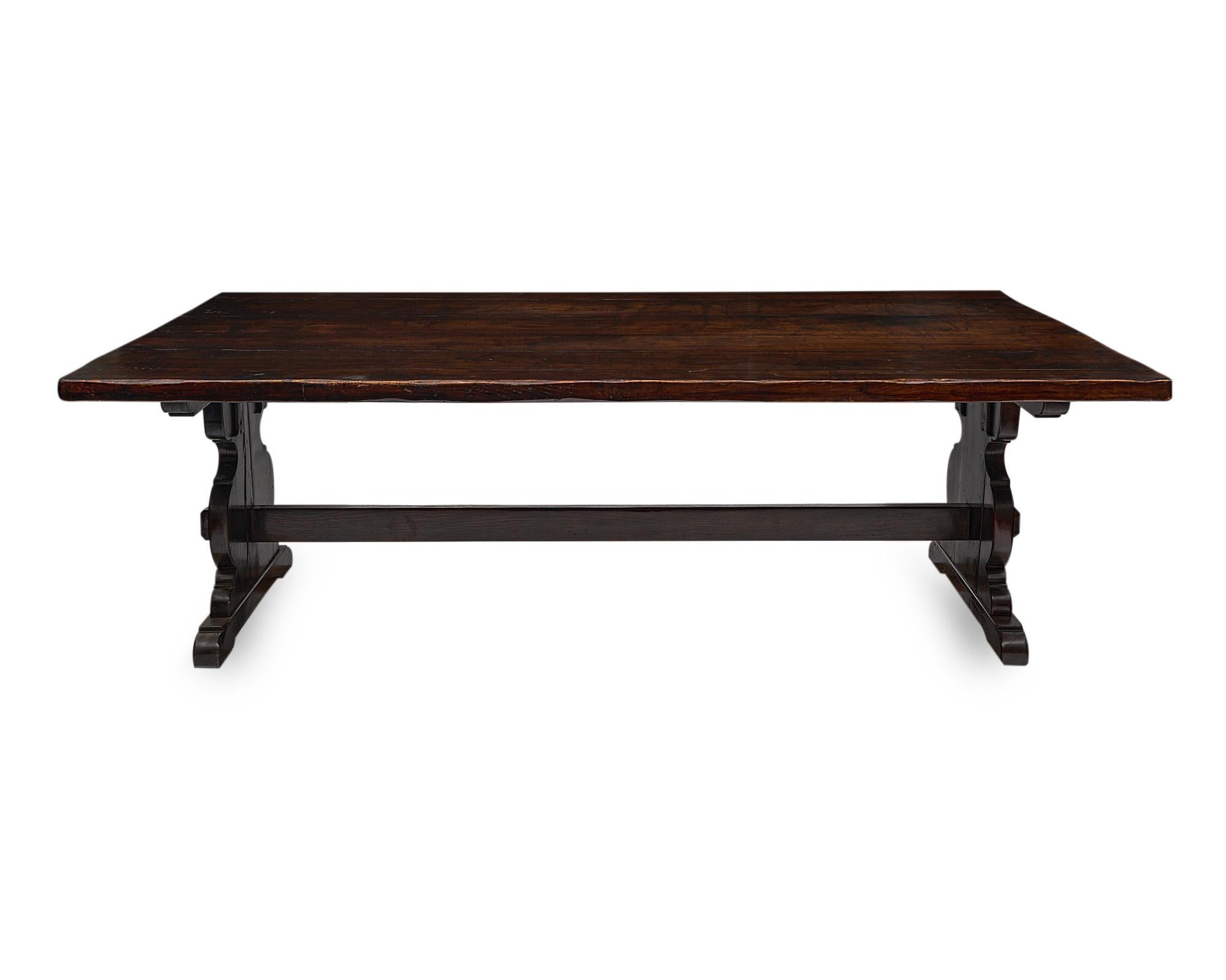 French Antique Monastery Table with Benches 4