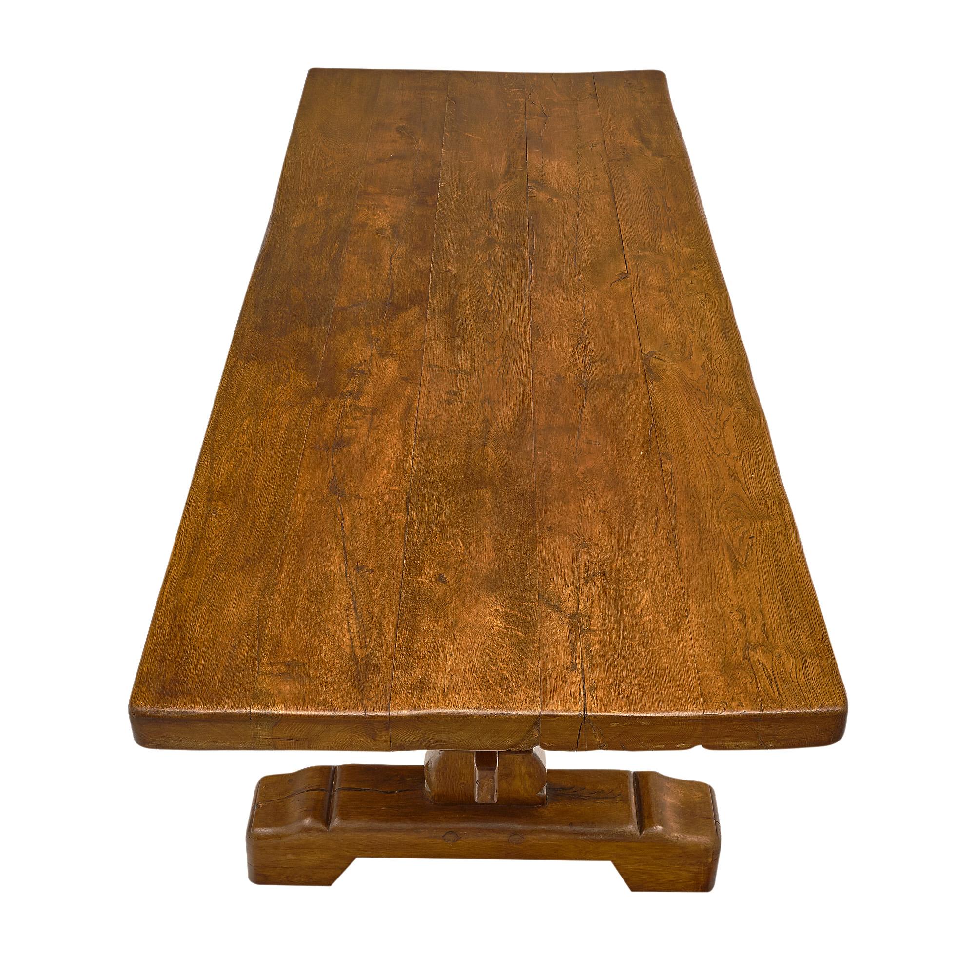 French Antique Monastery Trestle Table For Sale 2