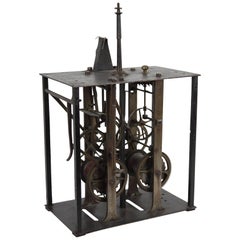 French Antique Morez Iron Clock Engine Machine as Sculpture