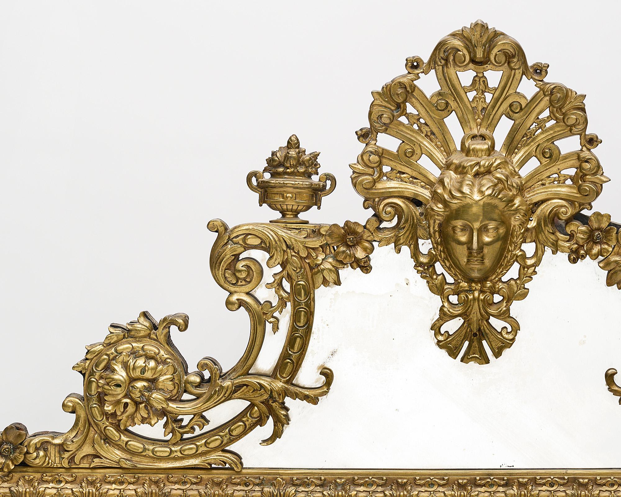 French Antique Napoleon III Mirror In Good Condition For Sale In Austin, TX