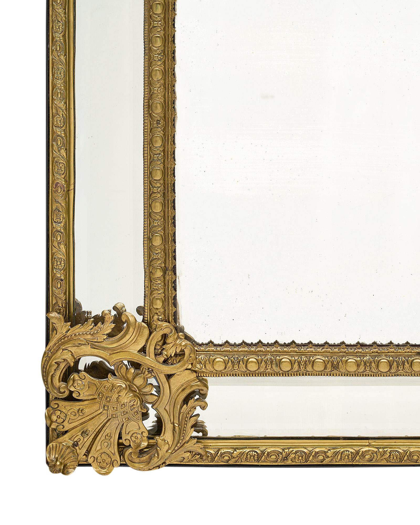 Miroir français ancien de style Napoléon III Bon état - En vente à Austin, TX