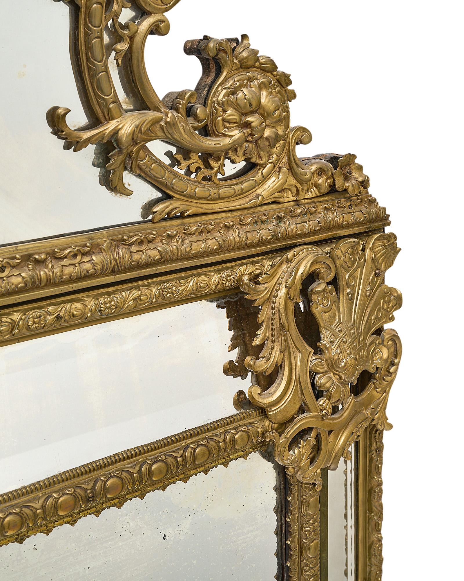 French Antique Napoleon III Mirror For Sale at 1stDibs