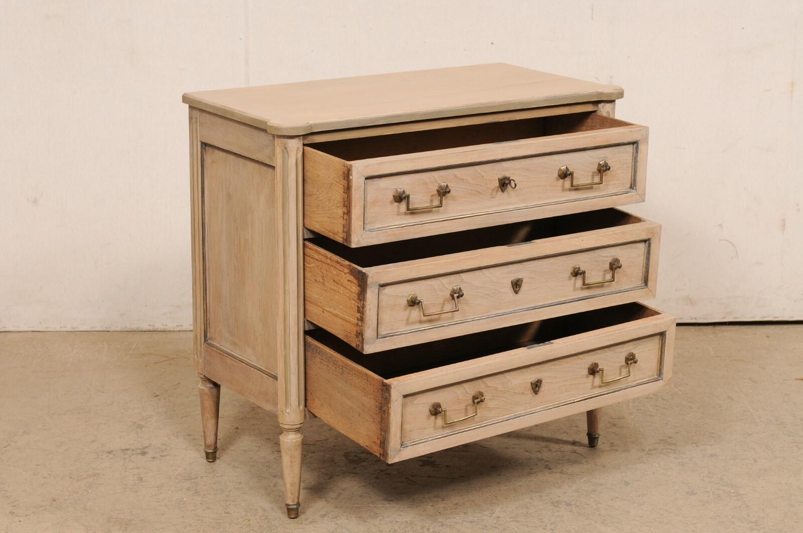 20th Century French Antique Neoclassic Style 3-Drawer Commode, Cute Size! For Sale