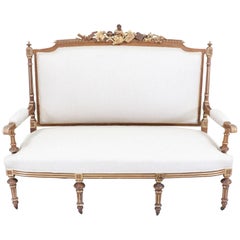 French Antique Neoclassical Settee