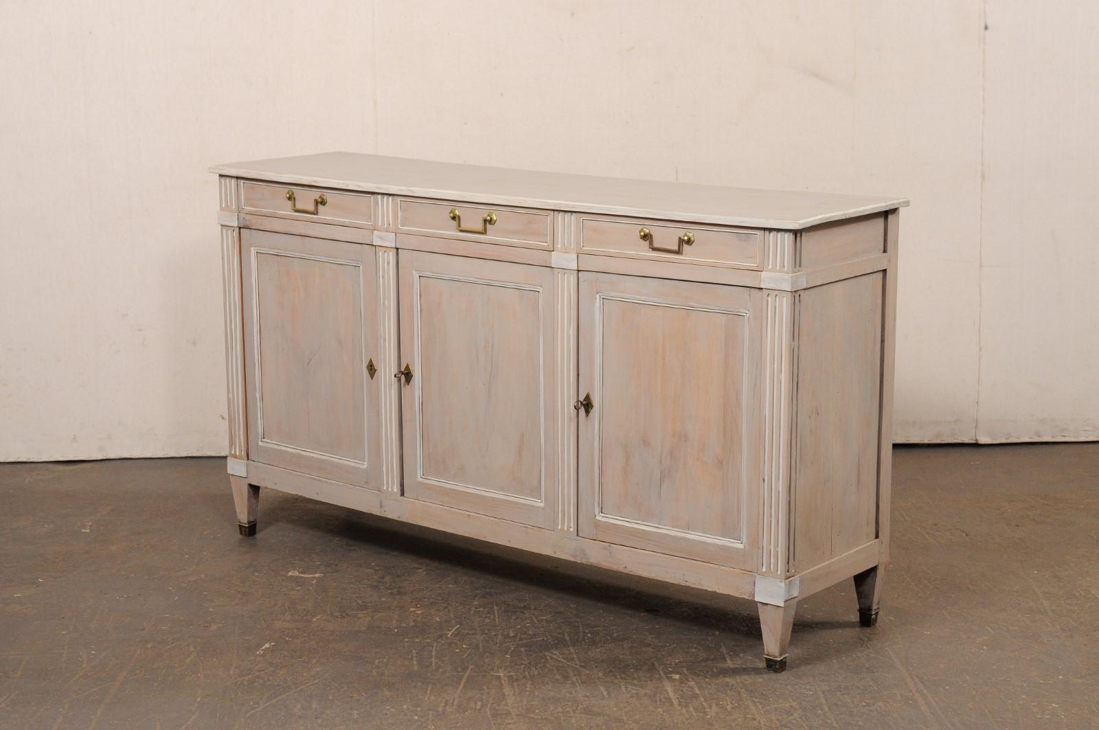 French Antique Neoclassical Style Buffet Cabinet, 5.75 Ft Length For Sale 6