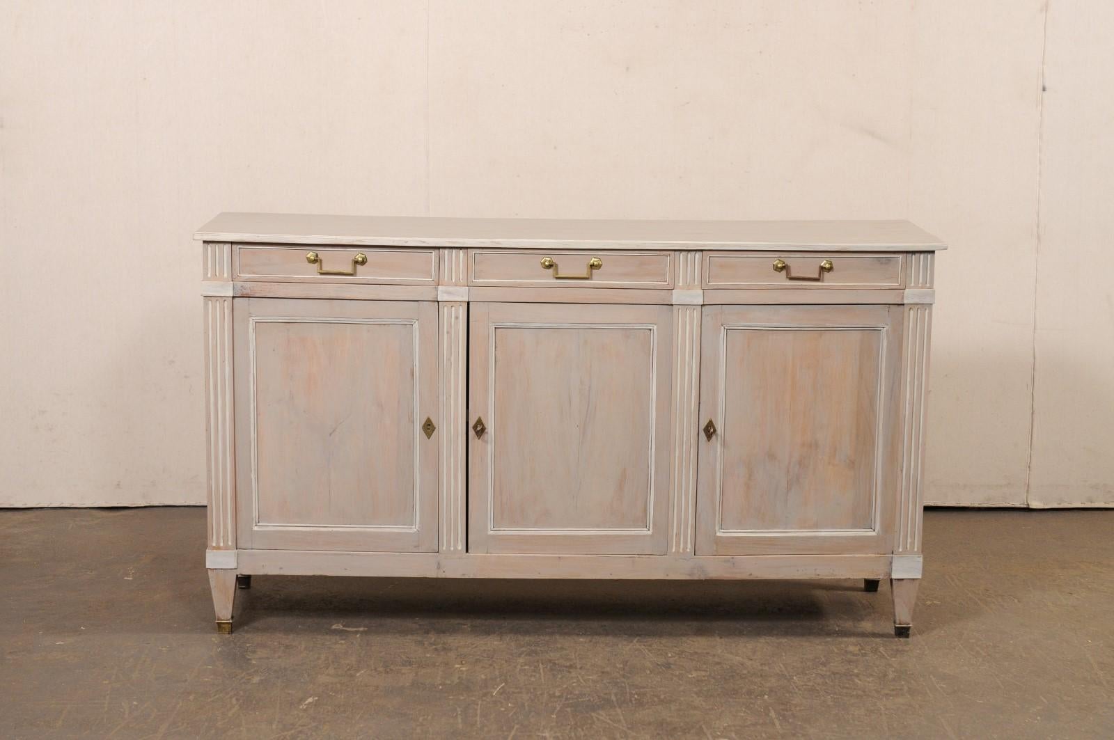 French Antique Neoclassical Style Buffet Cabinet, 5.75 Ft Length For Sale 7
