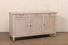 French Antique Neoclassical Style Buffet Cabinet, 5.75 Ft Length