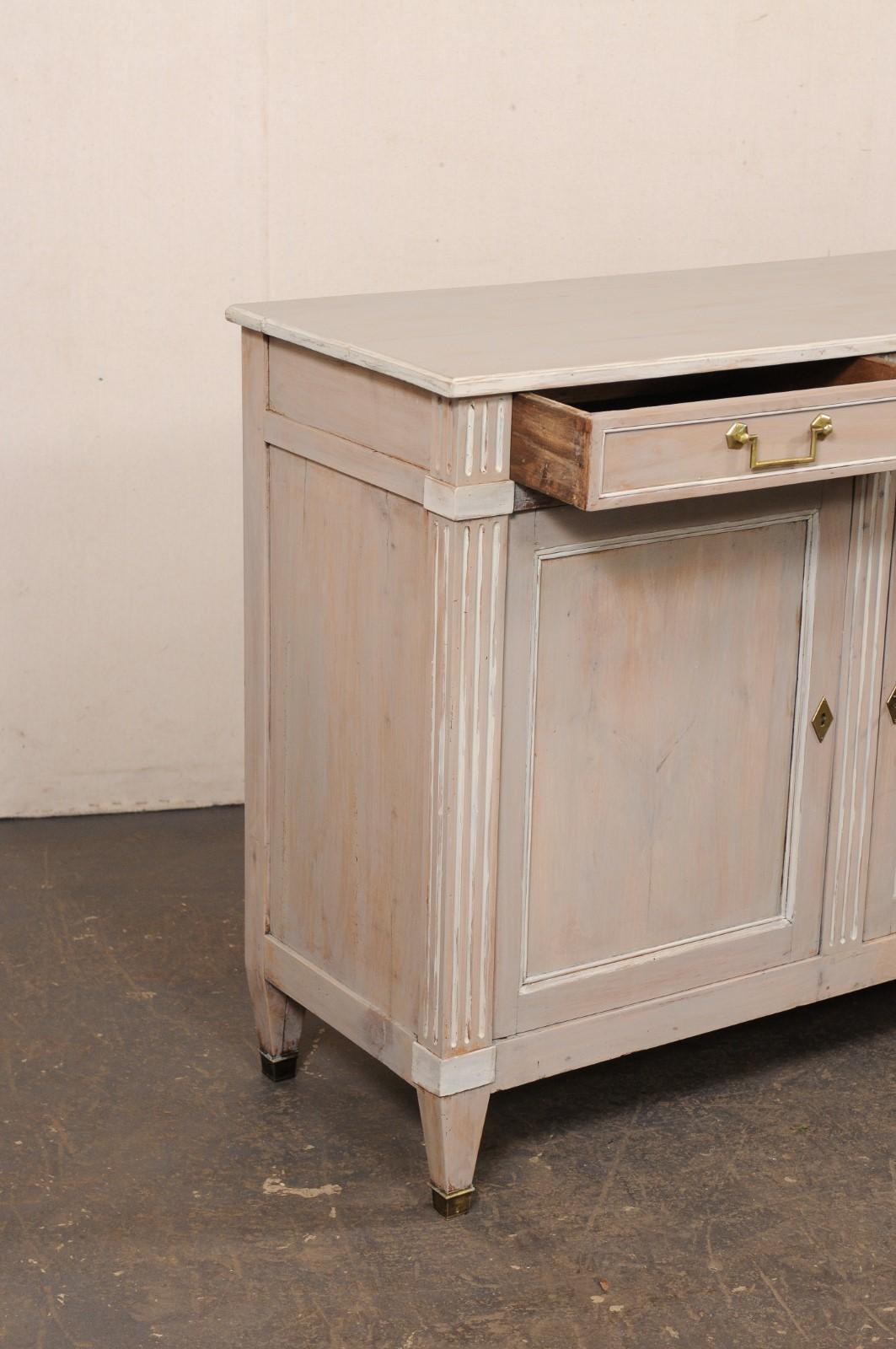 20th Century French Antique Neoclassical Style Buffet Cabinet, 5.75 Ft Length For Sale