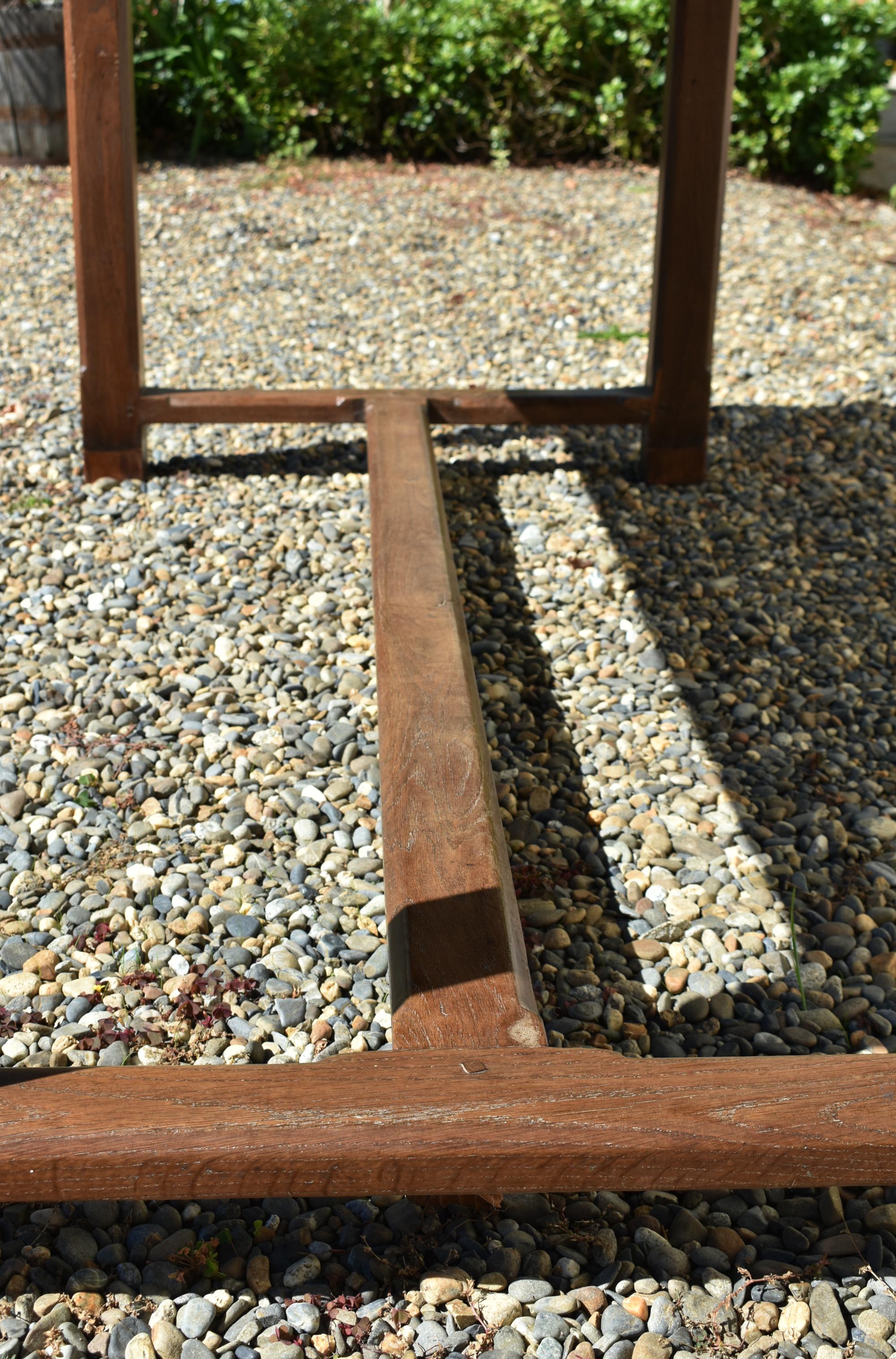 French Antique Oak Extending Farmhouse Table 12