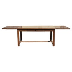 French Antique Oak Extending Farmhouse Table