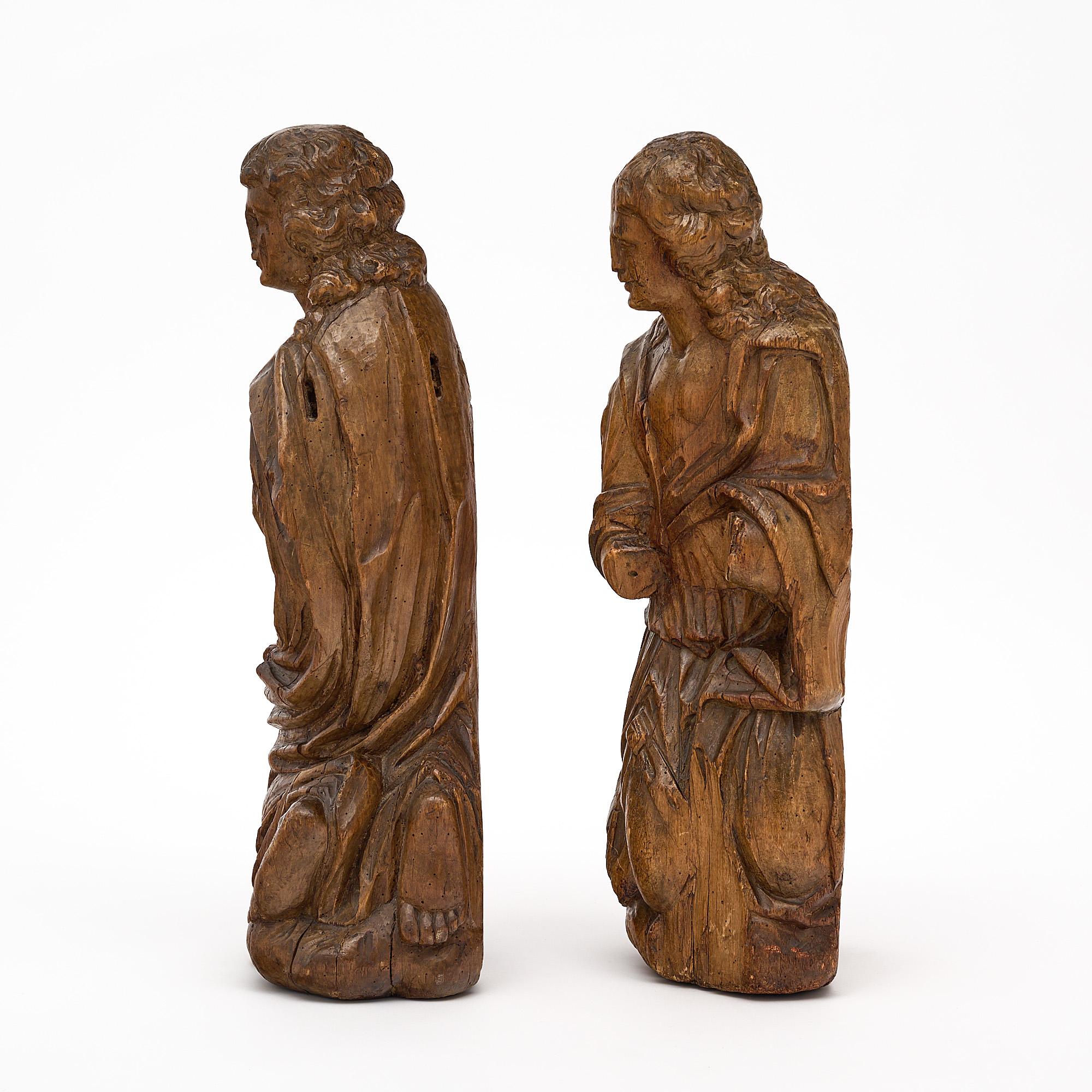 French Antique Oak Statues For Sale 4