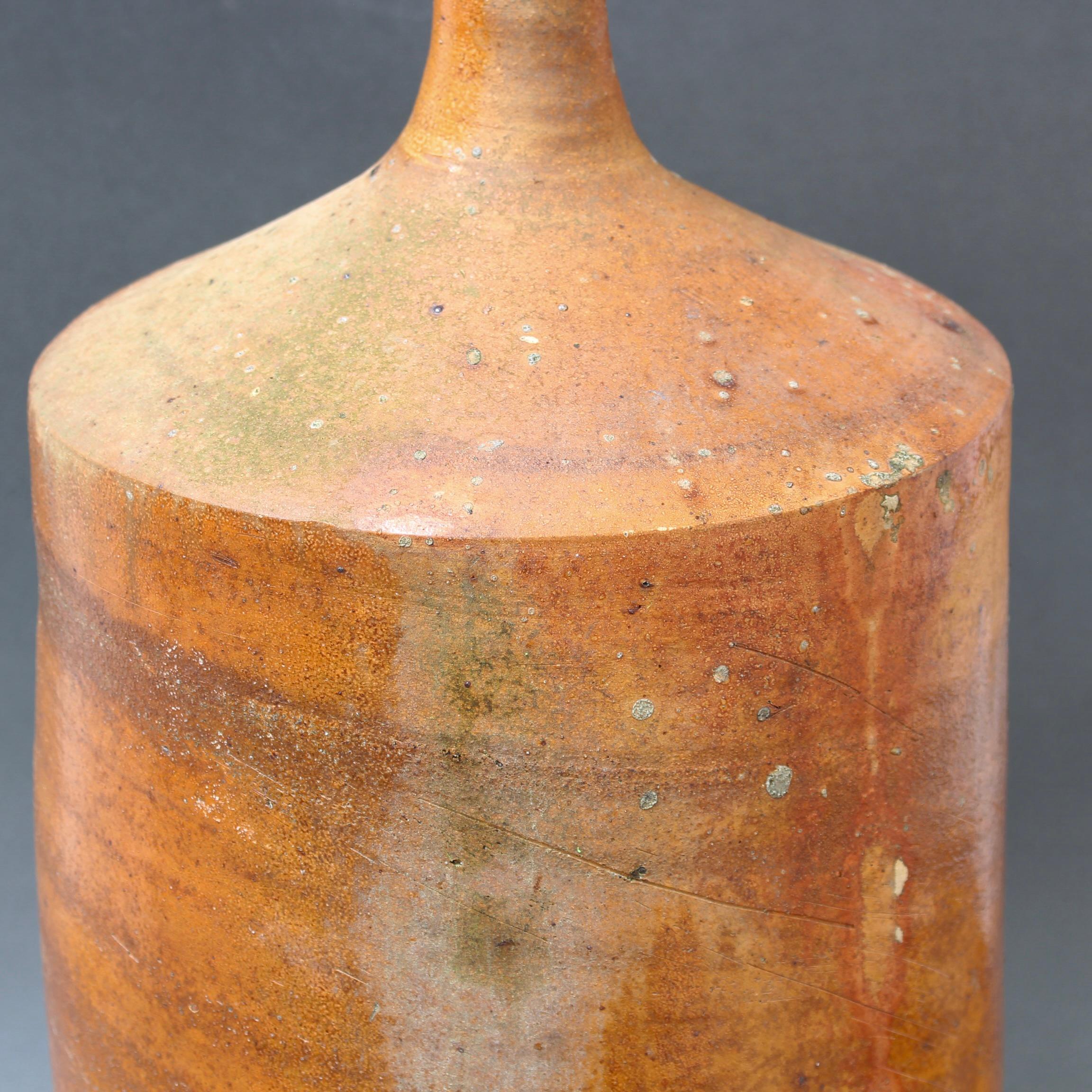 Französischer antiker Olivenöl-Behälter aus Steingut (um 1900) im Angebot 6