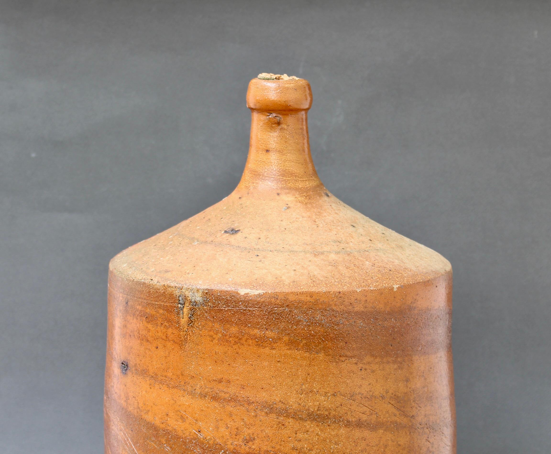 Französischer antiker Olivenöl-Behälter aus Steingut (um 1900) im Angebot 12