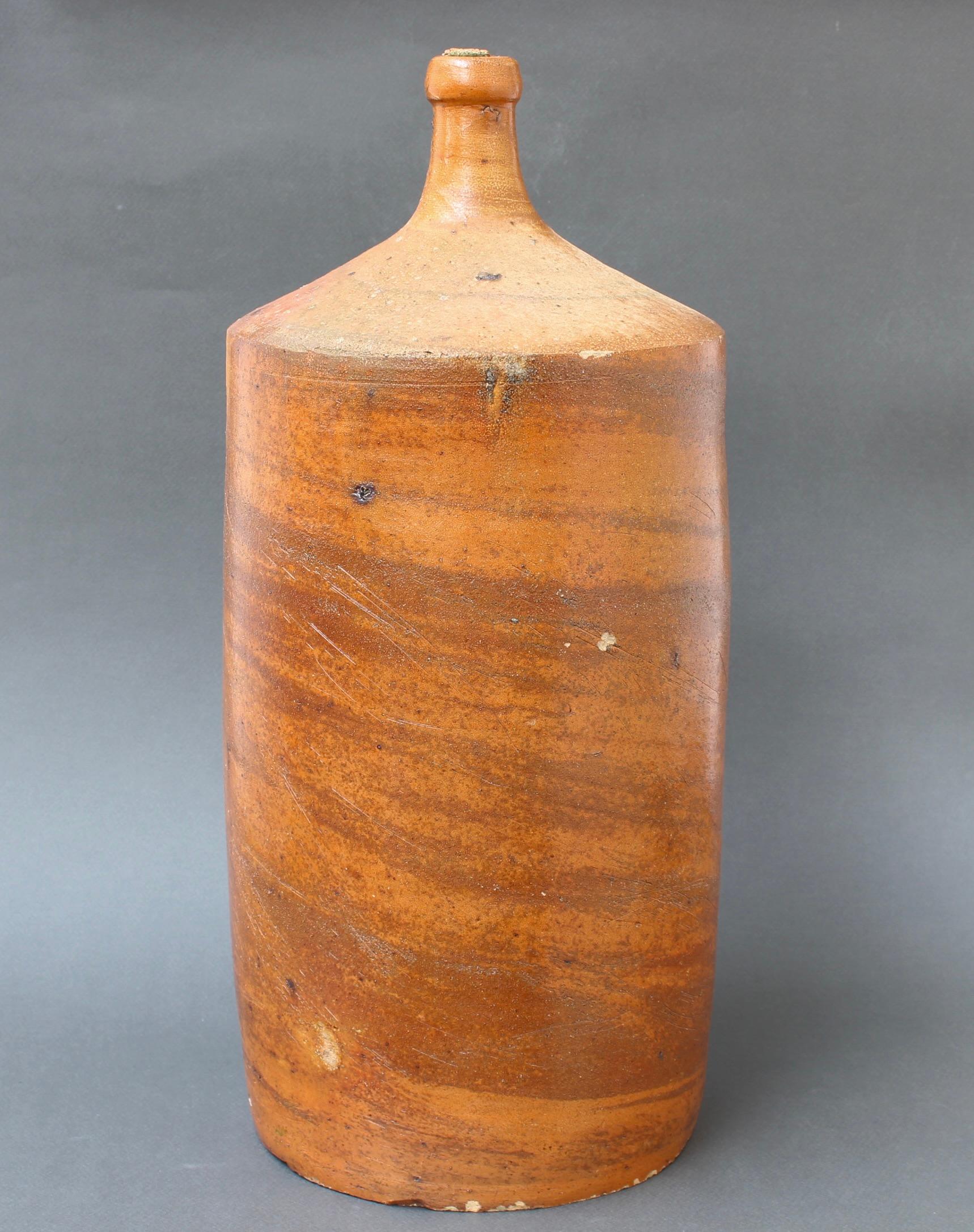 Französischer antiker Olivenöl-Behälter aus Steingut (um 1900) im Zustand „Relativ gut“ im Angebot in London, GB