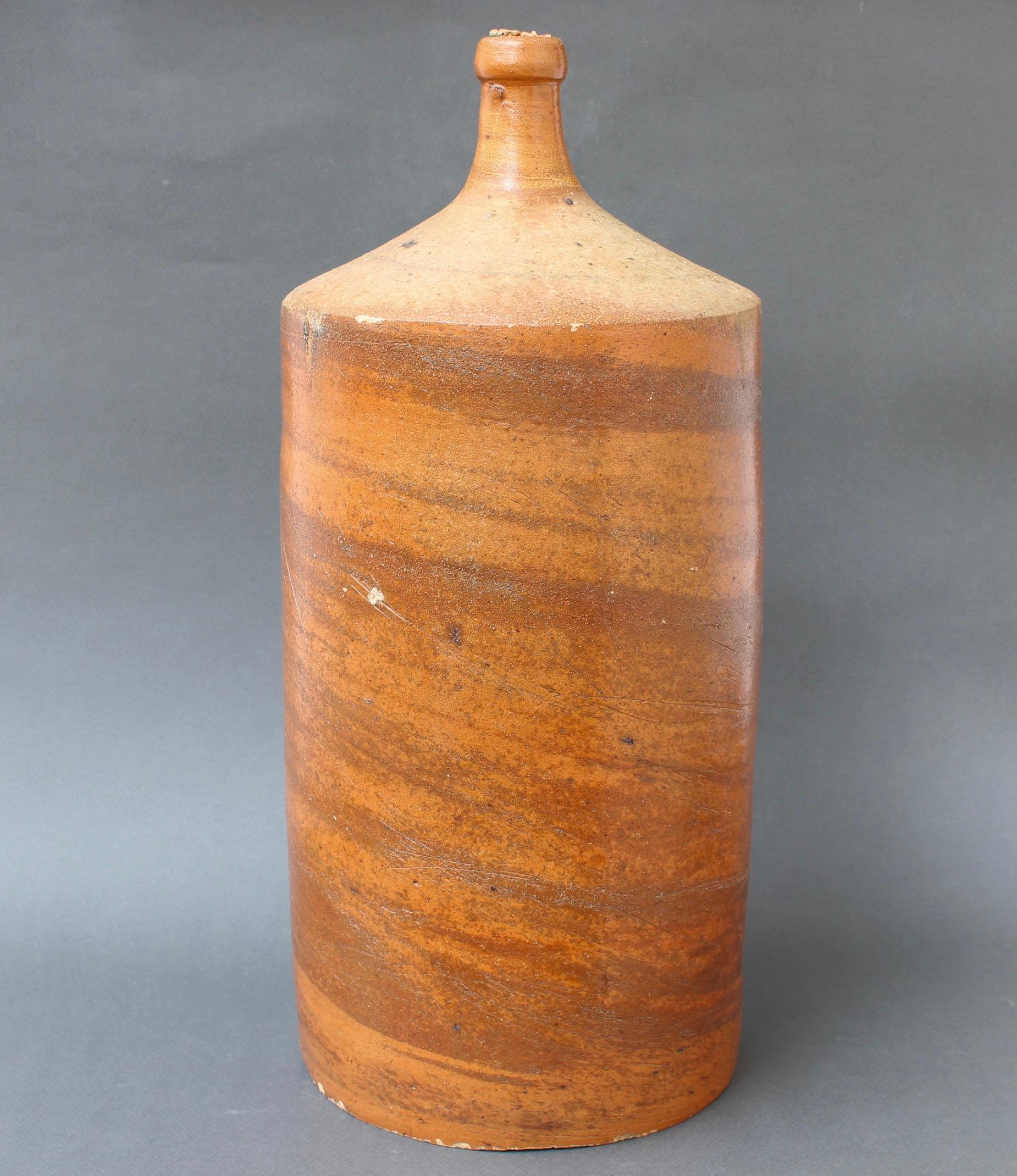 20th Century French Antique Olive Oil Earthenware Container (circa 1900) For Sale