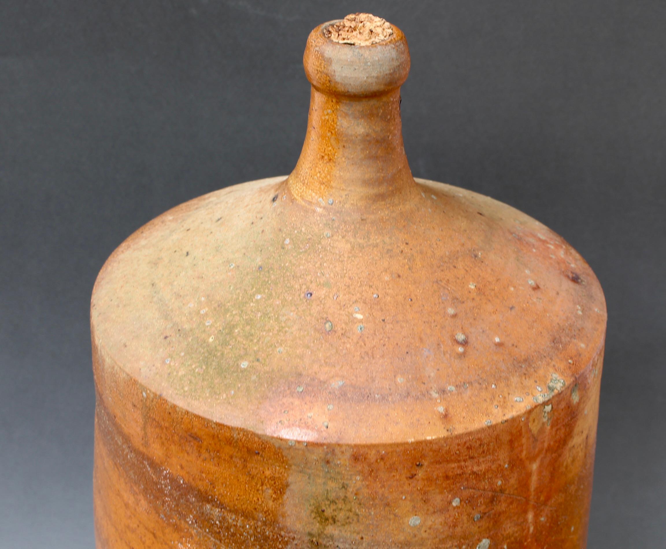 Französischer antiker Olivenöl-Behälter aus Steingut (um 1900) im Angebot 4