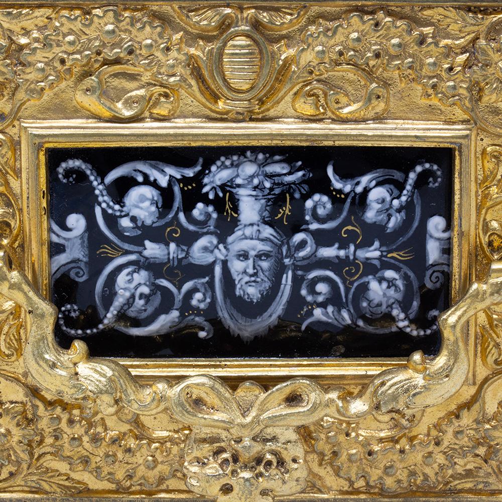French Antique Ormolu and Limoges Enamel Jewellery Box For Sale 11