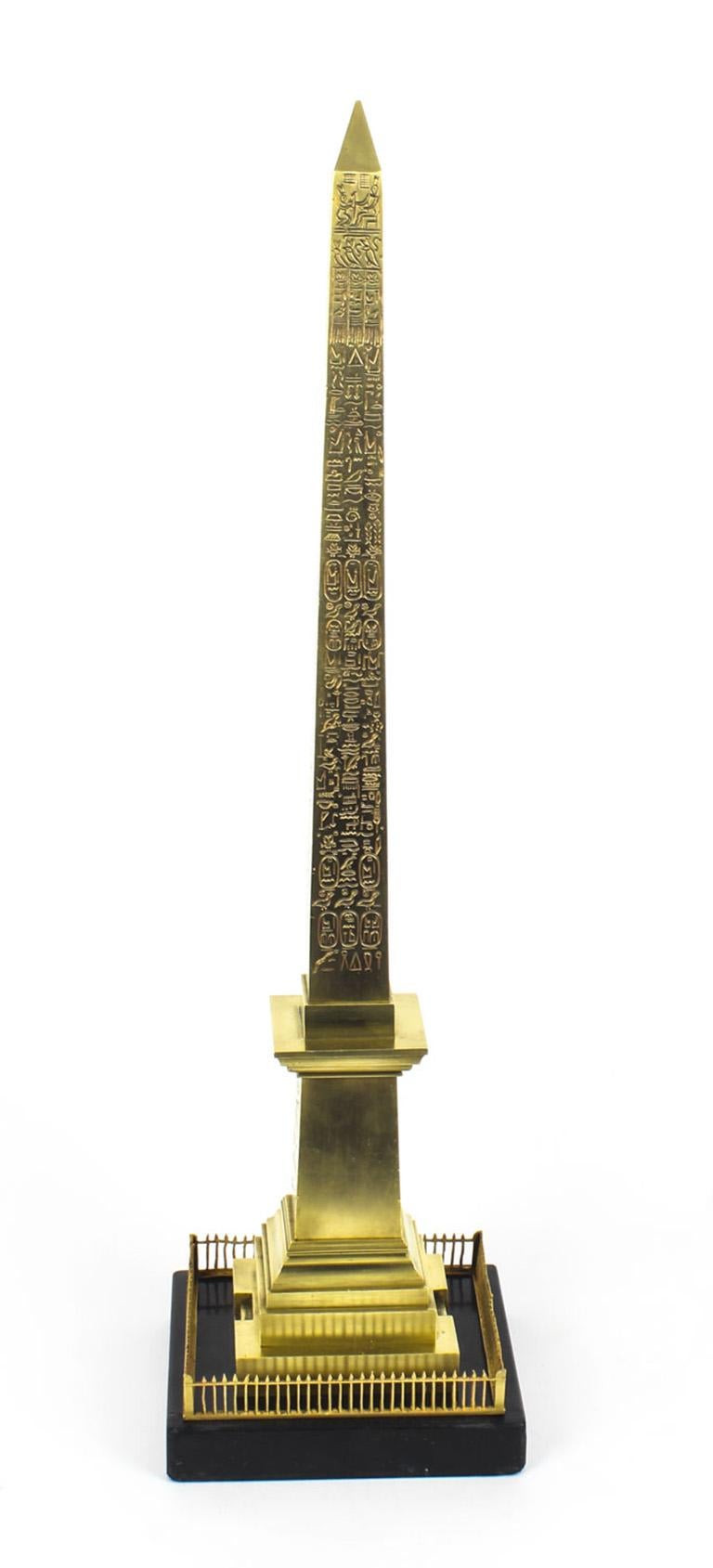French Antique Ormolu Model of the Luxor Obelisk, 19th Century 5