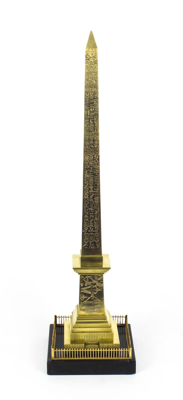 French Antique Ormolu Model of the Luxor Obelisk, 19th Century 6