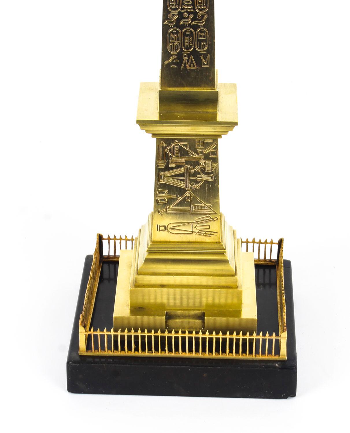 French Antique Ormolu Model of the Luxor Obelisk, 19th Century 7