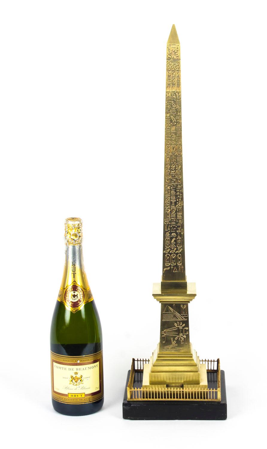 French Antique Ormolu Model of the Luxor Obelisk, 19th Century 8