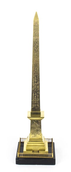 French Antique Ormolu Model of the Luxor Obelisk, 19th Century
