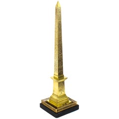French Used Ormolu Model of the Luxor Obelisk, 19th Century