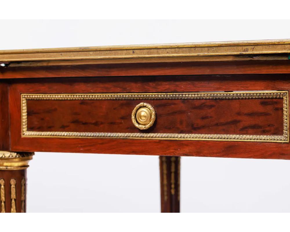 French Antique Ormolu-Mounted Mahogany Envelope Games Card Table, C. 1870 For Sale 9