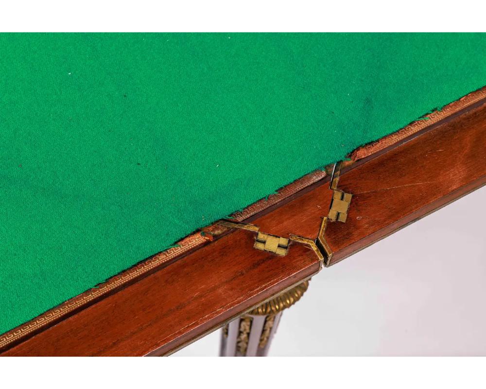 French Antique Ormolu-Mounted Mahogany Envelope Games Card Table, C. 1870 For Sale 2