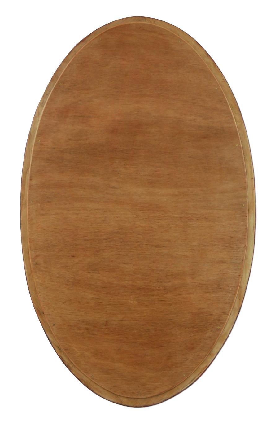 Giltwood French Antique Oval Mirror, Art Deco, circa 1925 For Sale