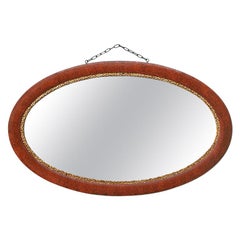 Ovaler französischer Antique Mirror, um 1930