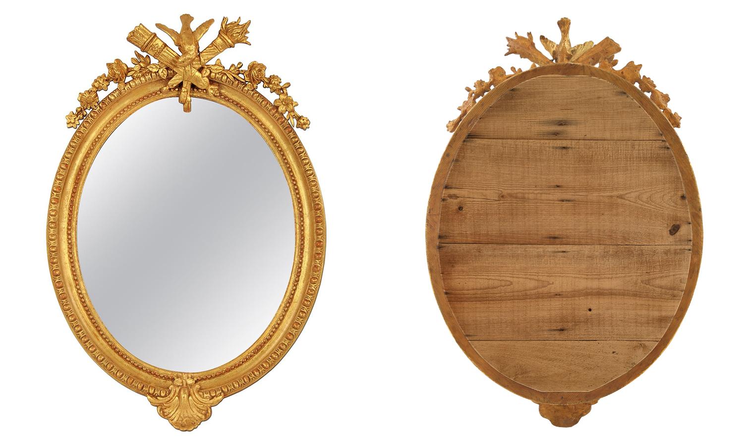 oval french mirror