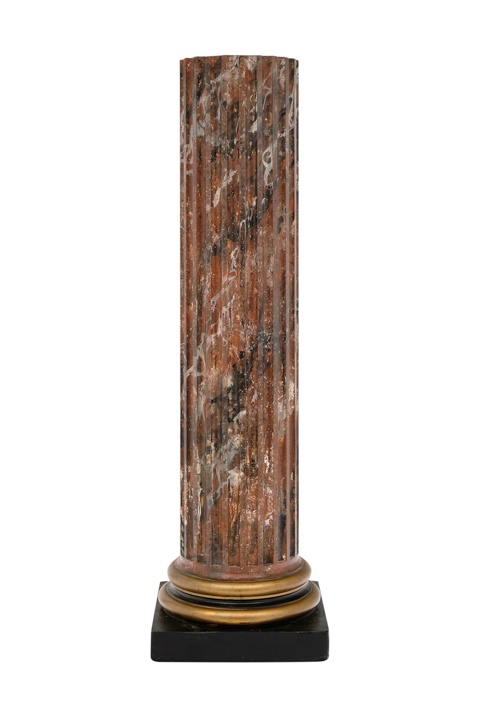 Neoclassical French Antique Painted Columns