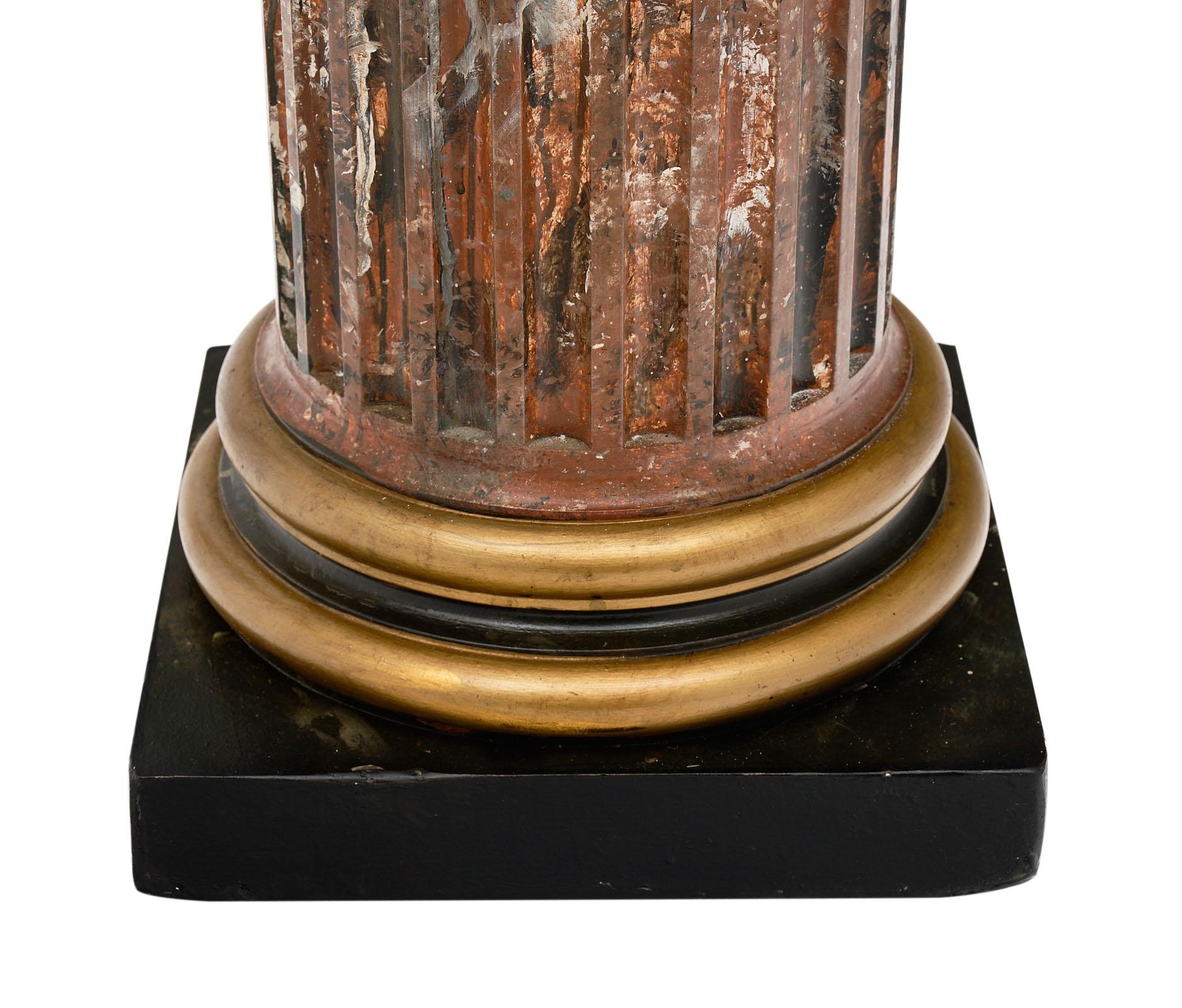 French Antique Painted Columns 2