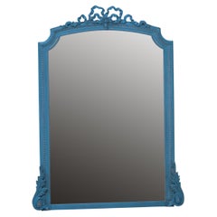 French Antique Painted Wall Mirror H140cm