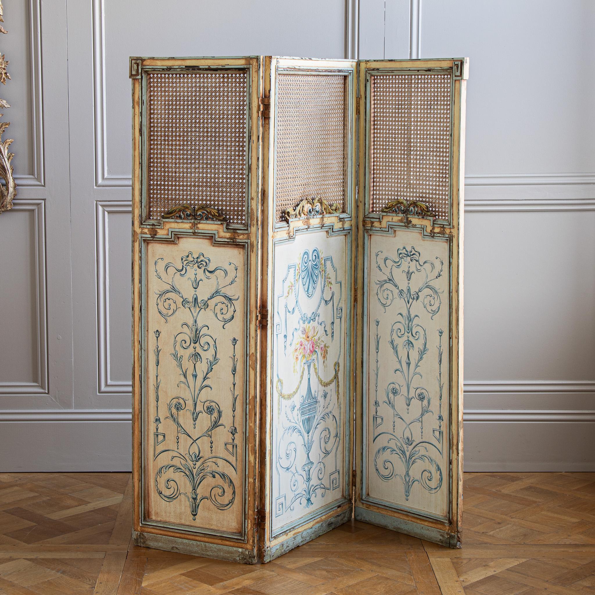 Louis XVI French Antique Paravent Screen For Sale