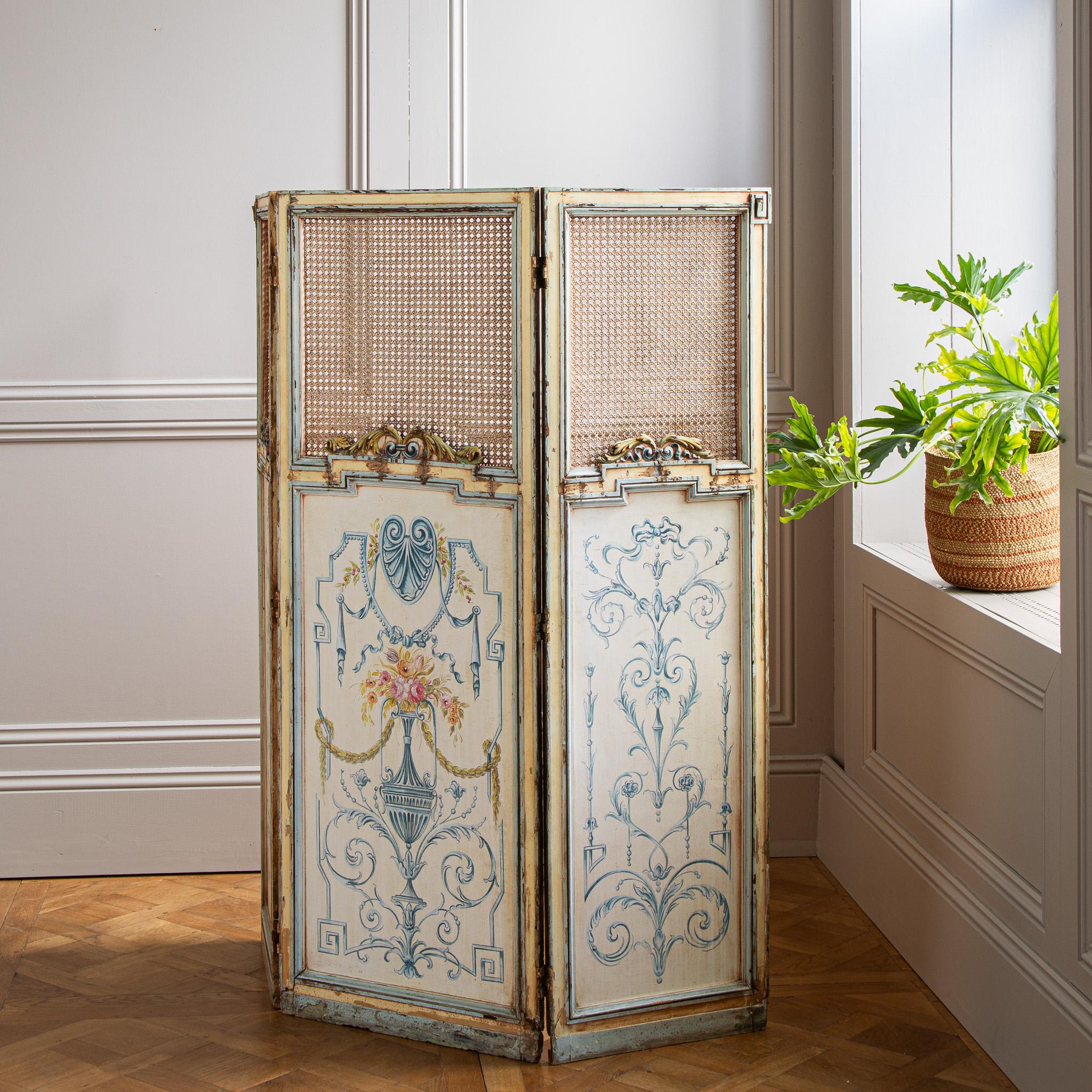 French Antique Paravent Screen For Sale 1