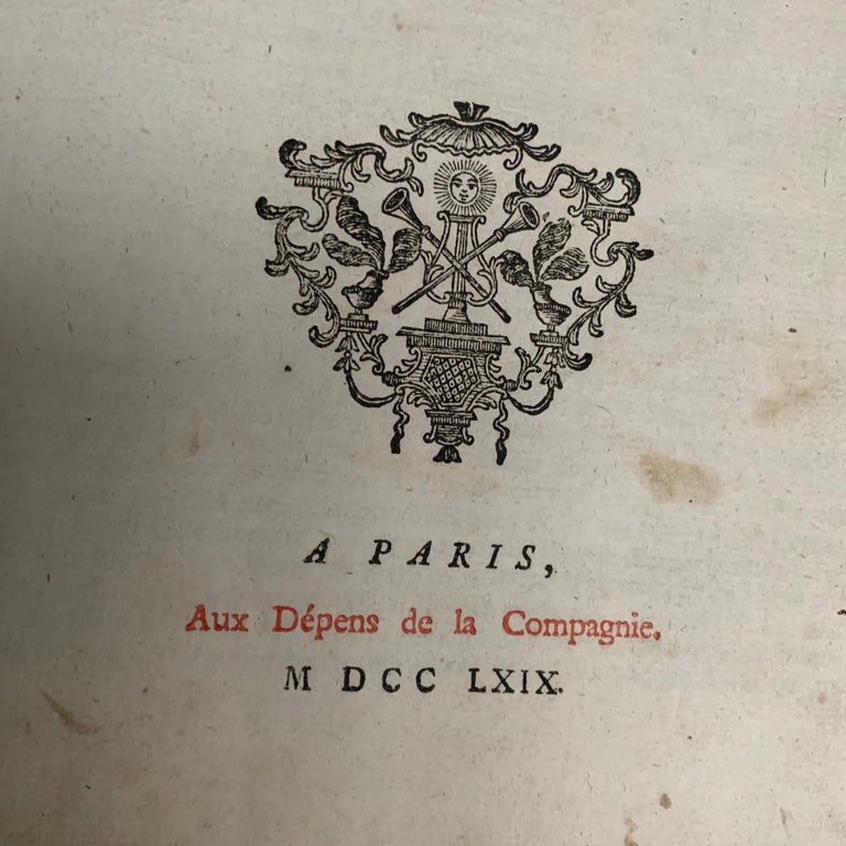 French Antique Parchment Book, Dictionary Dated 1769 at 1stDibs