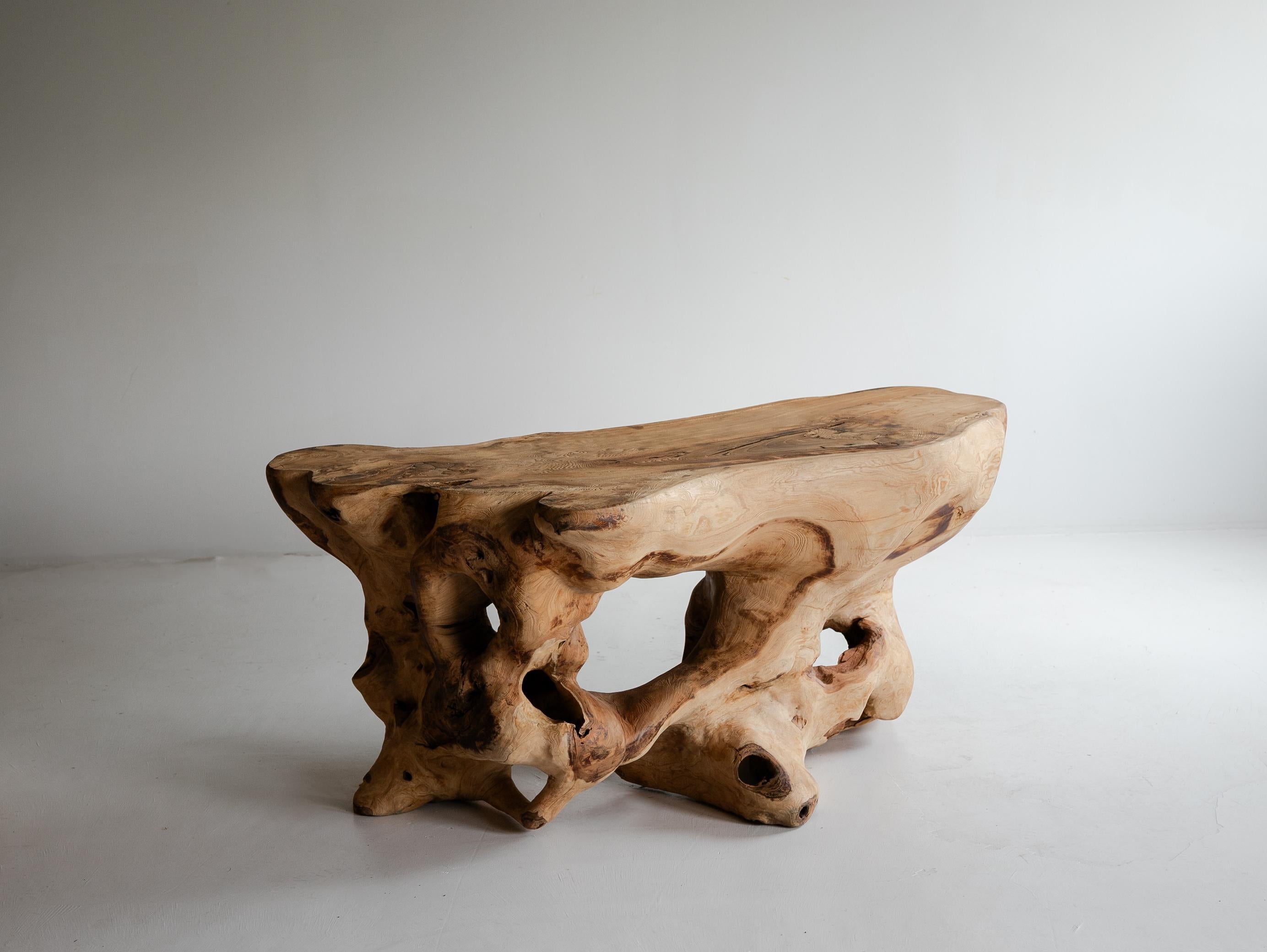 French Antique Primitive Table 1950s / Coffee Table Wabi Sabi In Good Condition For Sale In Sammu-shi, Chiba
