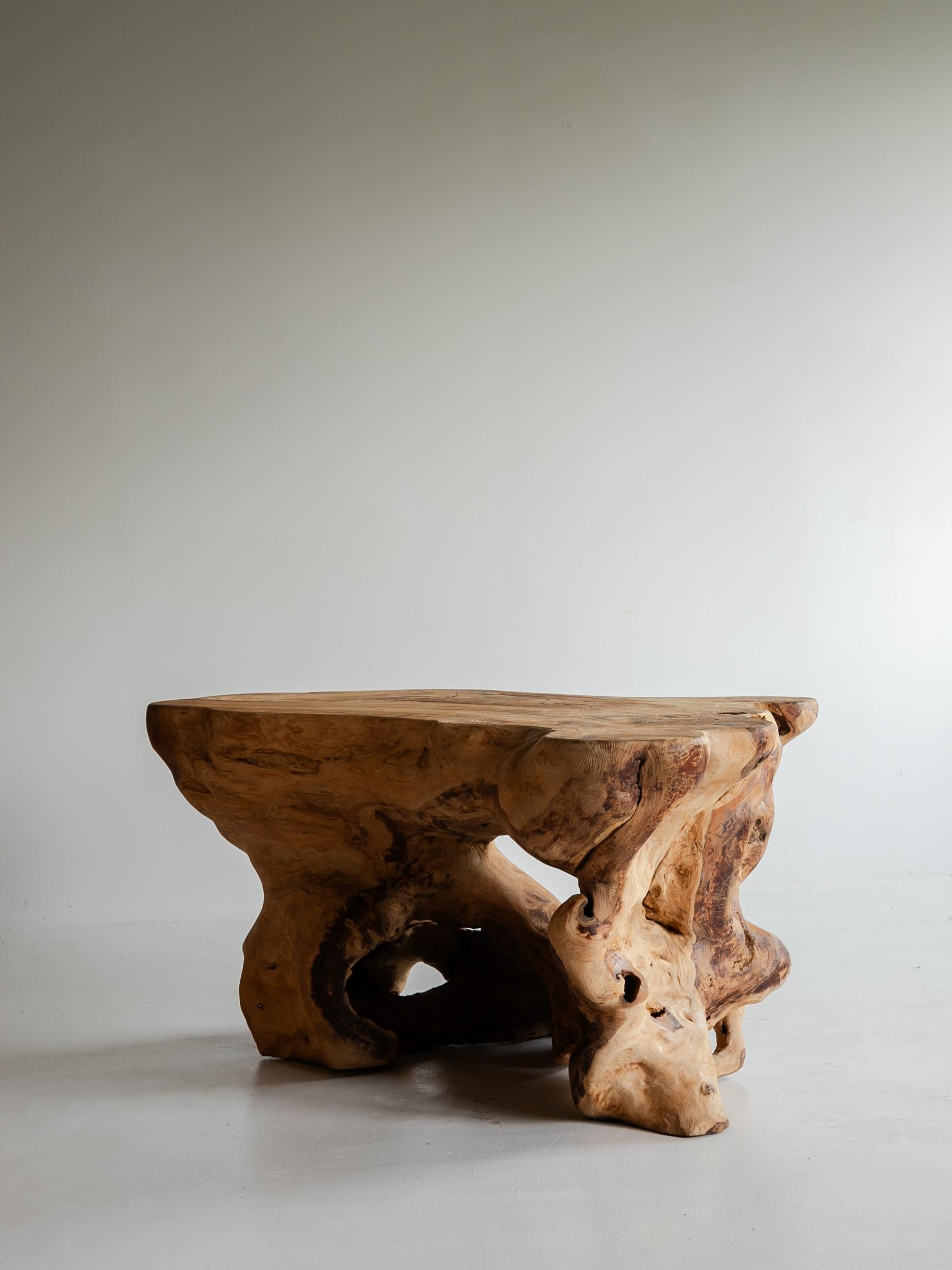 French Antique Primitive Table 1950s / Coffee Table Wabi Sabi For Sale 1