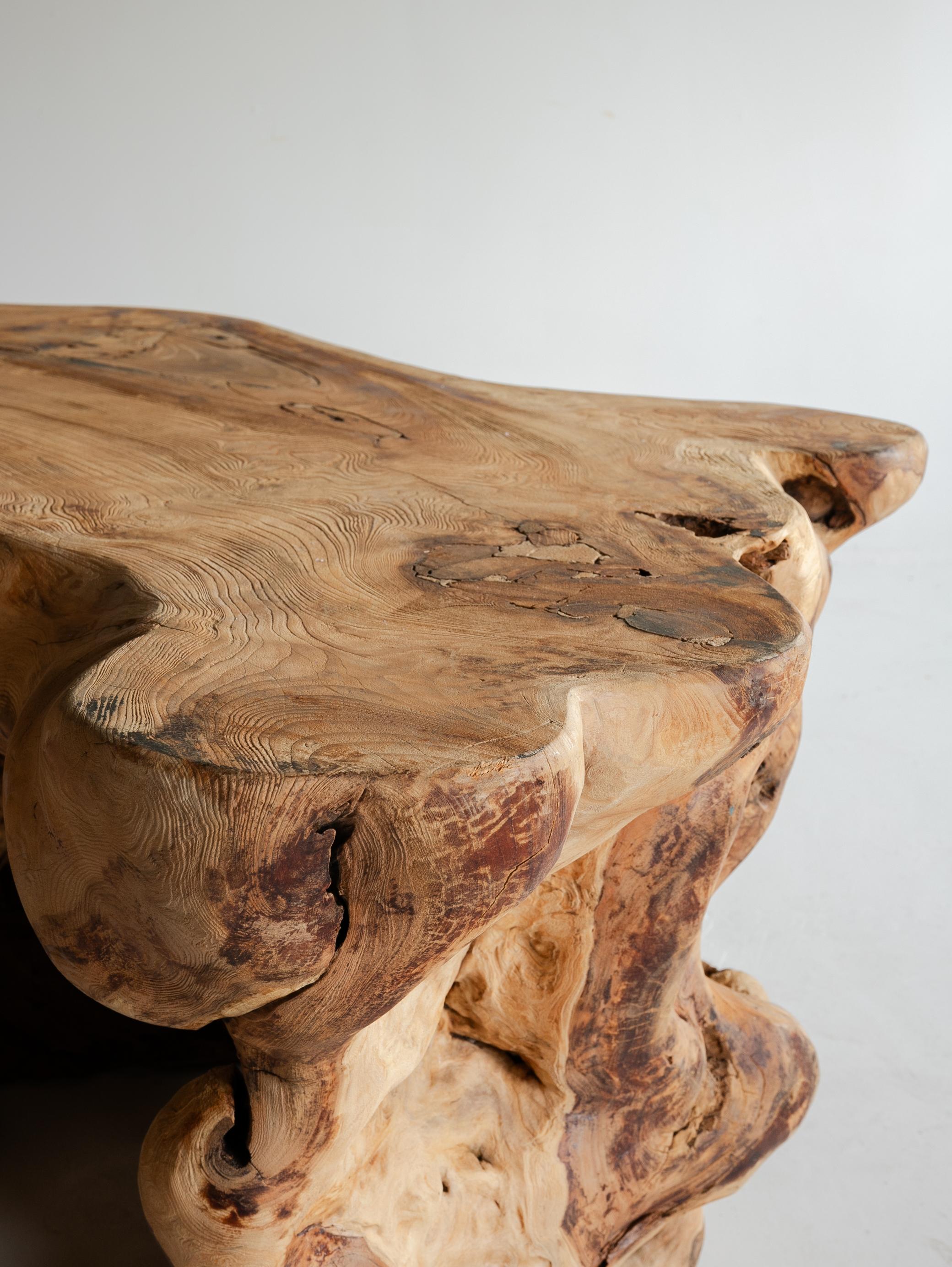 French Antique Primitive Table 1950s / Coffee Table Wabi Sabi For Sale 2