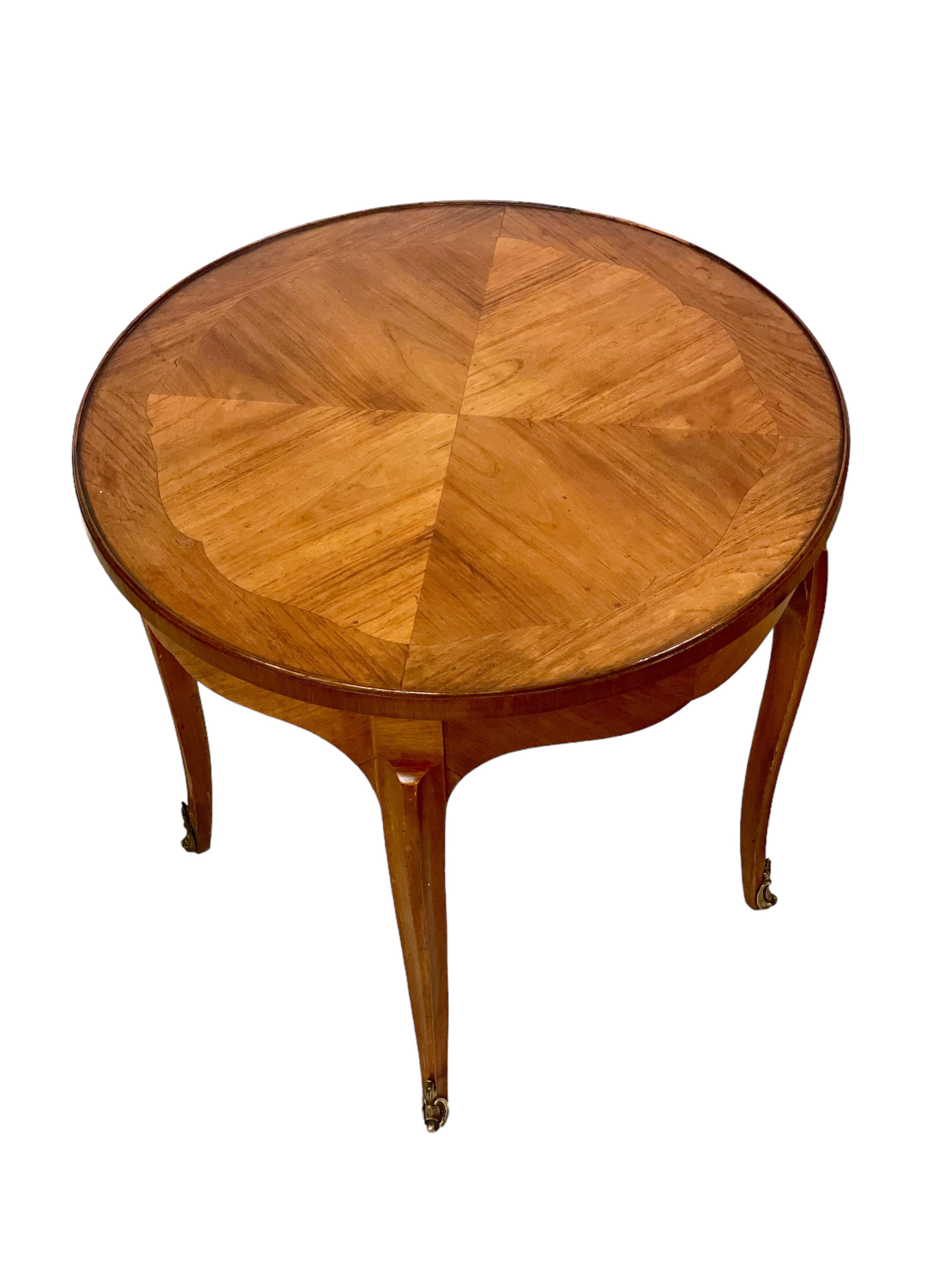 20th Century French Antique Round Salon Coffee or Tea Table For Sale