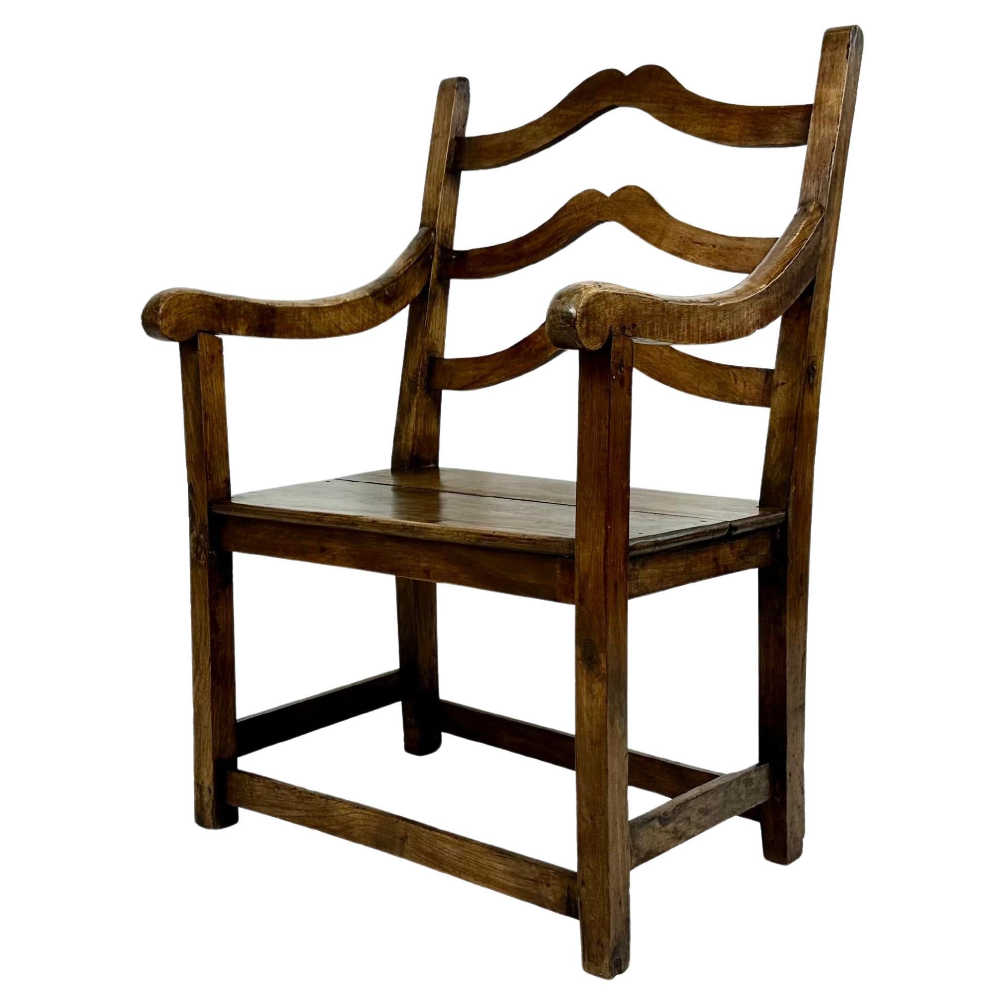 Antique French rustic arm chair c.18-19th century
