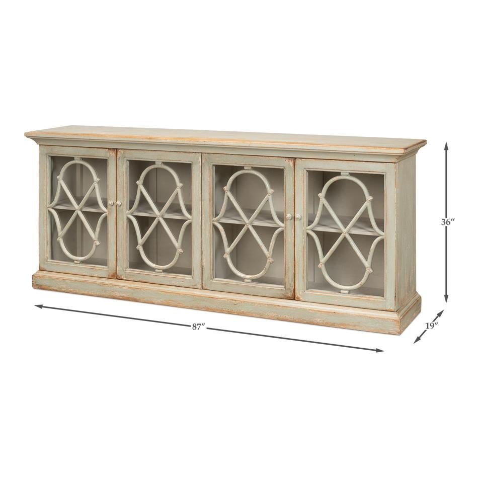 French Antique Sage Credenza For Sale 2