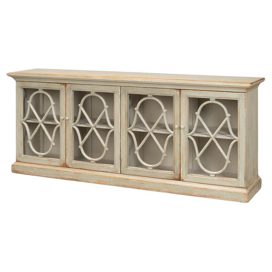 French Antique Sage Credenza For Sale