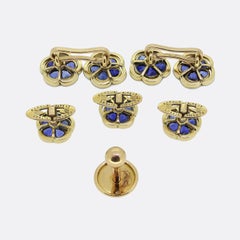 Antique French Set di abiti con diamanti, zaffiri e smalto