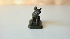 French Antique Seated Pig Bronze Figurine by Christophe Fratin, 1830-1840