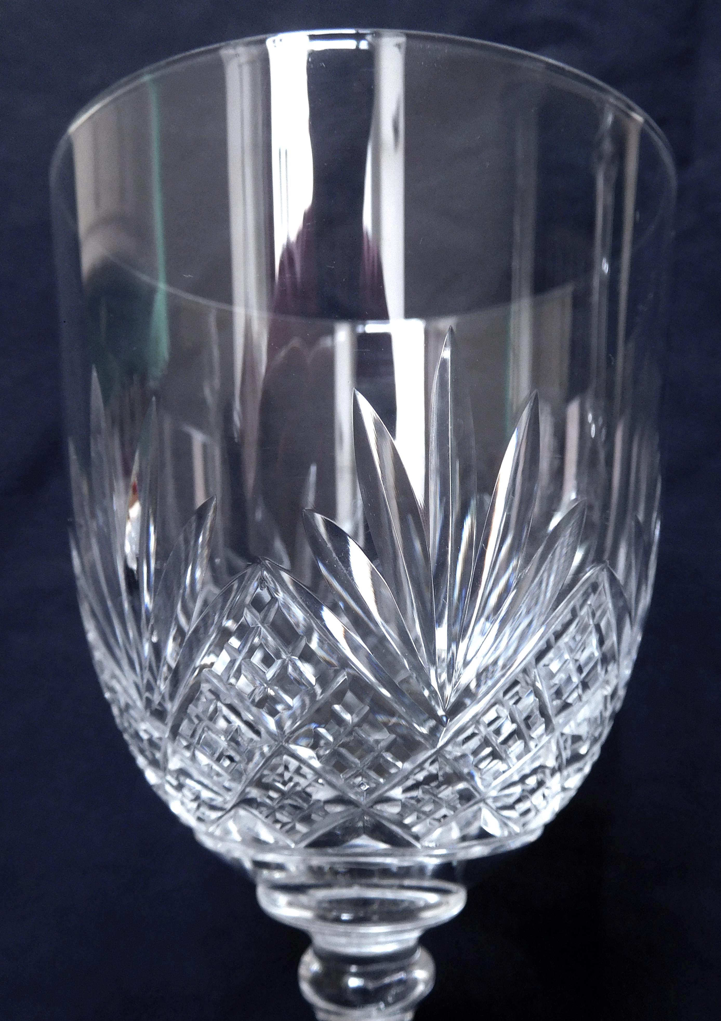 Modern French antique set of 3 Baccarat crystal glasses - France - Douai model For Sale